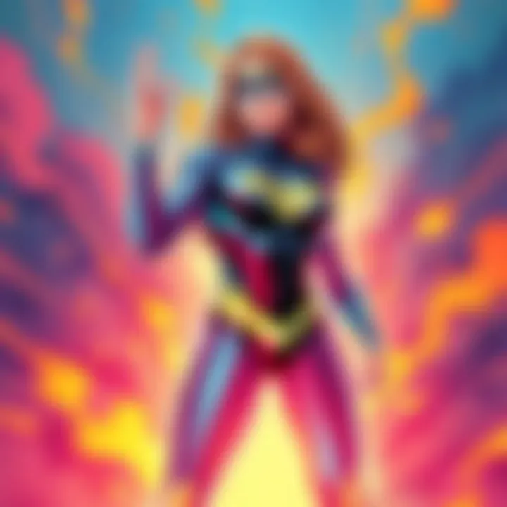 Cover illustration featuring the new Invisible Woman variant, showcasing her in a dynamic pose, partially transparent, with vibrant comic colors in the background.