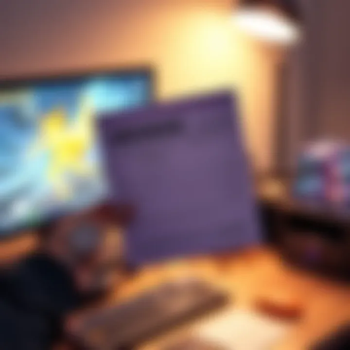 Invoice for Game Keys A person holding a printed invoice for game keys with a computer and game boxes in the background.