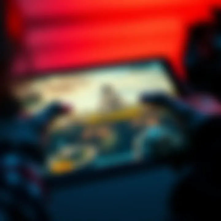A close-up of an iPad Air 1 screen displaying visual glitches while playing PUBG, highlighting the game's texture issues.