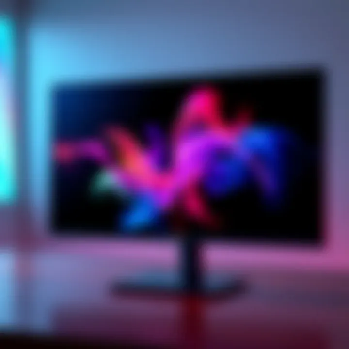 An IPS monitor displaying vibrant colors and deep blacks, resembling an OLED screen after adjustment