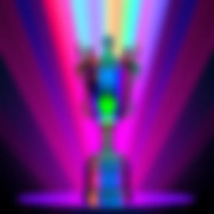 A colorful trophy symbolizing the Iridescent King achievement, with a vibrant rainbow backdrop, showing the ease of obtaining it in recent times compared to 2018.