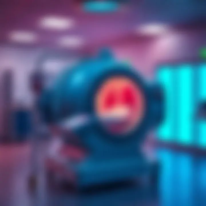 An iron lung device placed in a medical facility, showcasing its design and functionality.