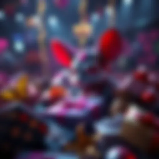 IronMouse looking sad surrounded by discarded fan gifts at a Twitch event