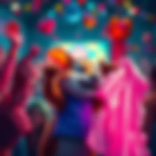 Ironmouse streams to raise money for the Immune Deficiency Foundation, surrounded by cheering fans and colorful decorations.