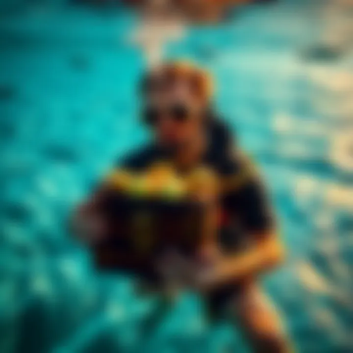 iShowSpeed holding a secret chest filled with green apples in the Bahamas