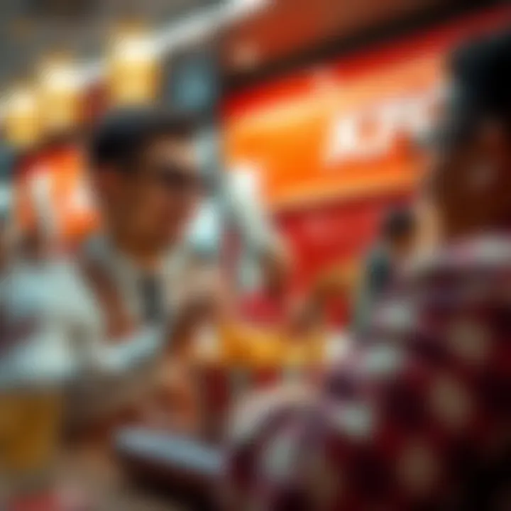 iShowSpeed enjoying KFC chicken in a lively setting