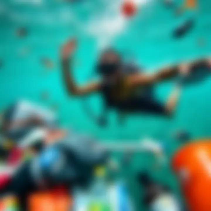YouTube star iShowSpeed scuba diving in clear water surrounded by litter in Jamaica