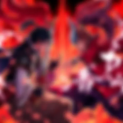 Isshin the Sword Saint vs Consort Radahn Isshin the Sword Saint and Consort Radahn face off in a dramatic battle scene with a fiery background