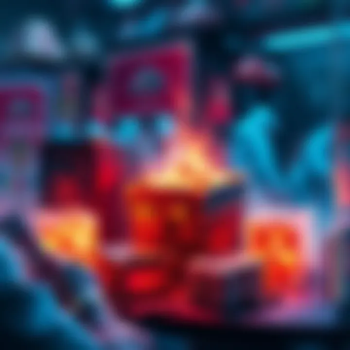 A scene showing items being transformed at run's end, depicting gameplay mechanics and item value changes