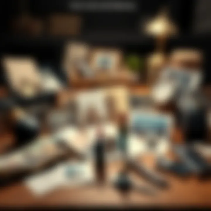 Items That Hold Meaning A collection of sentimental items, such as photos and trinkets, displayed on a table, symbolizing personal memories and attachments.