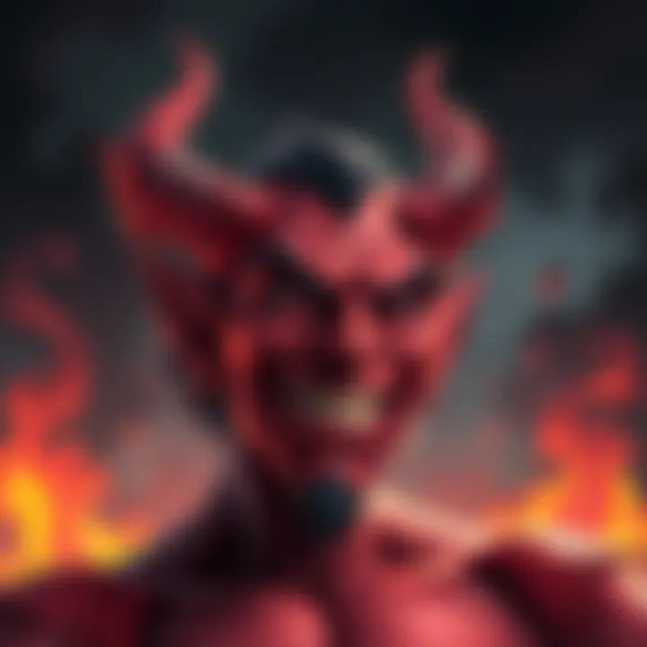A depiction of a devil figure with horns and a playful expression, symbolizing the nickname 'Jack'.