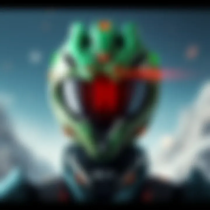 A detailed look at the Jade Protoframe Helmet inspired by the Jade Aureolt design from manga.