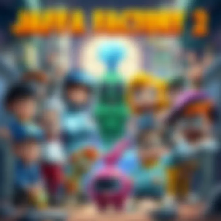 A colorful collage of main characters and scenes from Jaffa Factory 2, showcasing fun moments and key elements of the show.