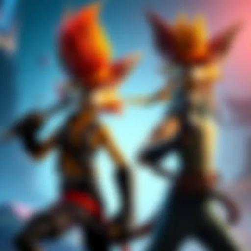 Teaser image for the Jak and Daxter movie showing characters Jak and Daxter ready for adventure