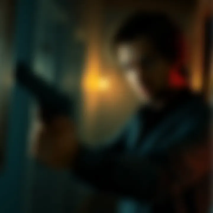 James prepares to shoot Mary in a dimly lit room, reflecting tension and emotion