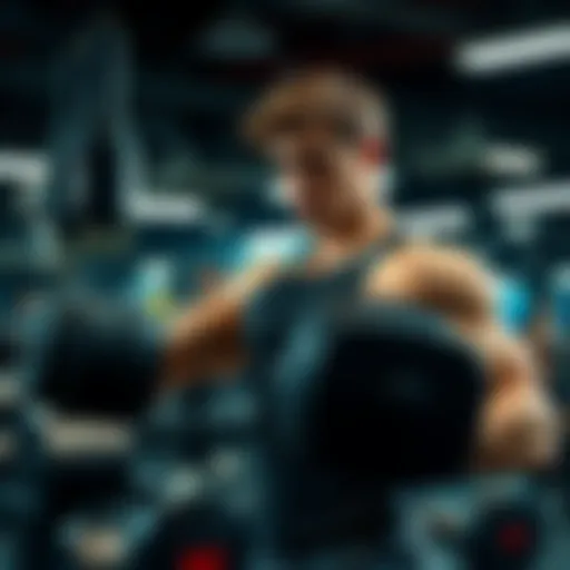 James lifting weights in a gym, showcasing his fitness routine