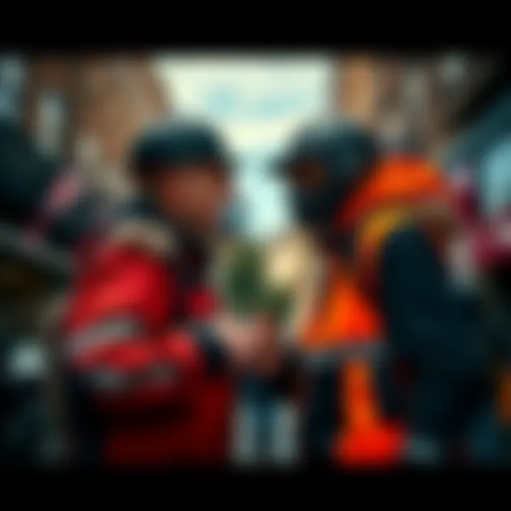 JasonTheWeen and a UK roadman engaged in a tense face-off on the street, with onlookers watching the confrontation unfold.