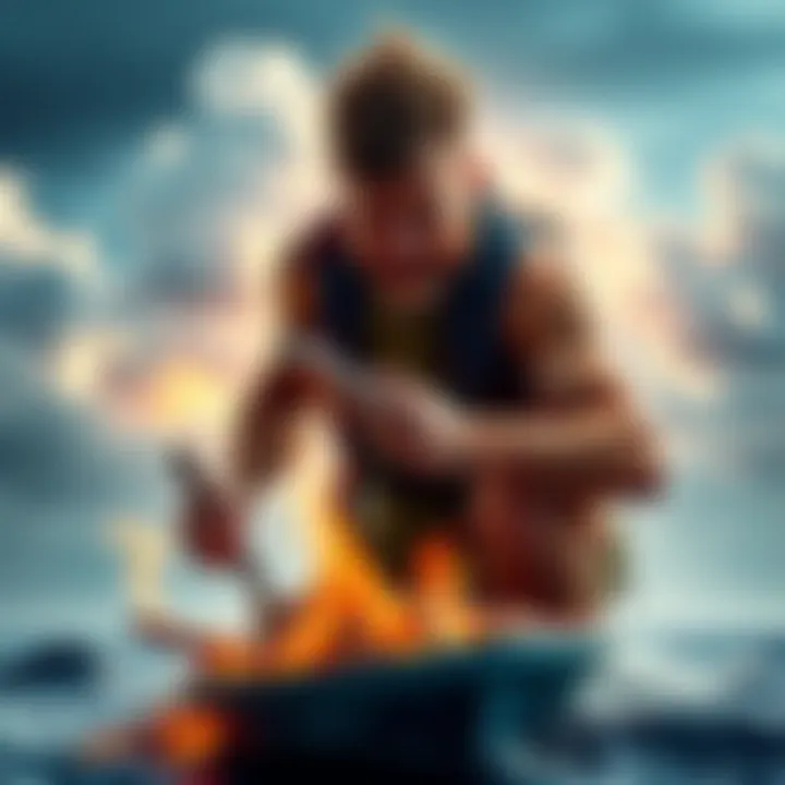 JasonTheWeen hunting for food on a deserted island during his survival challenge