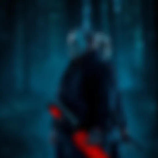 Jason Vorhees and Leatherface standing side by side in a dark forest, ready for action in 2V8.