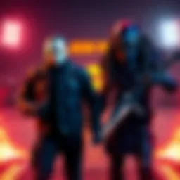 Jason and Predator characters represented as Legendary Cosmetics for Trapper and Wraith in a game setting