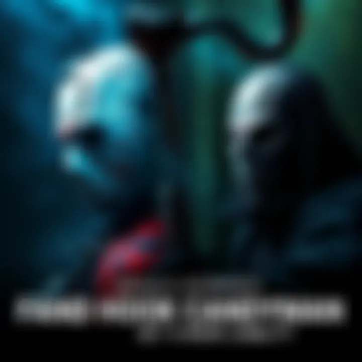A split image featuring Jason Voorhees with his hockey mask on one side and Candyman holding his hook on the other, both surrounded by a dark, eerie atmosphere.