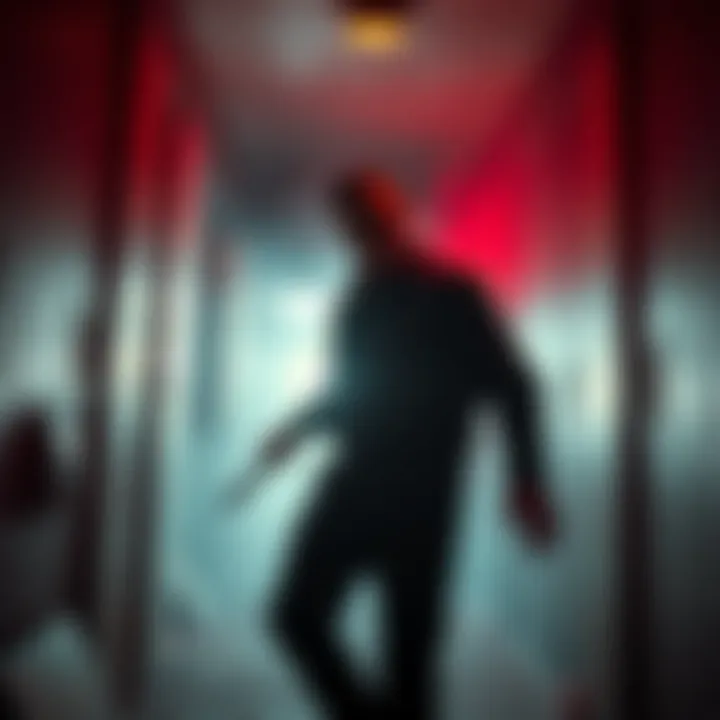 Jason makes a dramatic entrance as a new horror slasher character, showcasing his unique stance and presence.