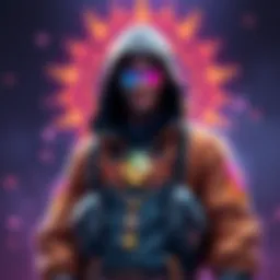 Jason showcasing his new Prestige Outfit with vibrant colors and unique design, ready for the game