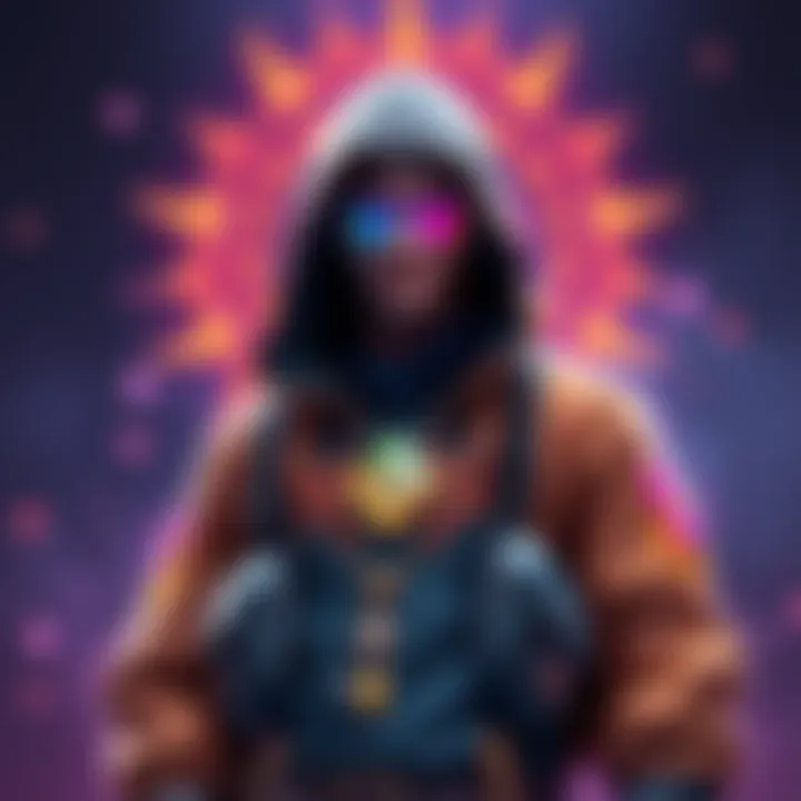 Jason showcasing his new Prestige Outfit with vibrant colors and unique design, ready for the game