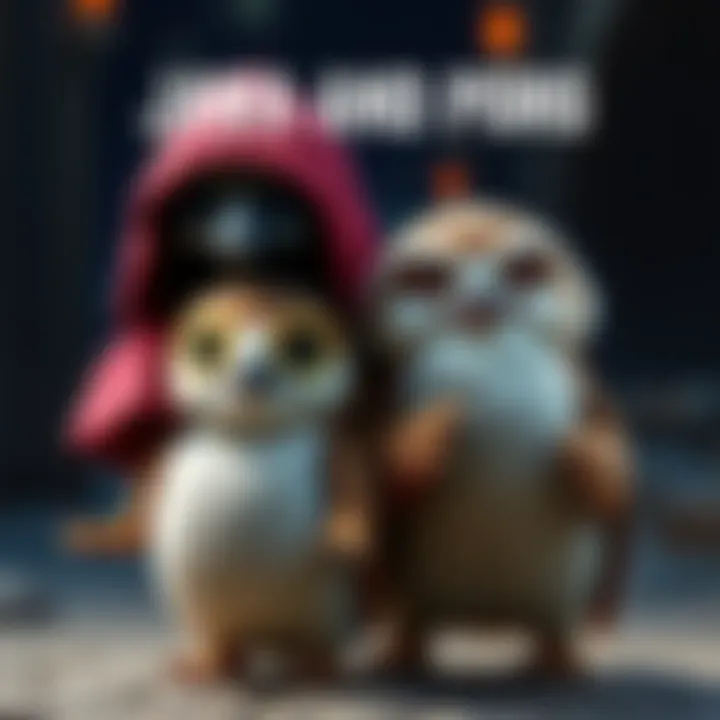 A Jawa and a Porg standing together, showcasing their unique features and playful expressions, ready for adventure.