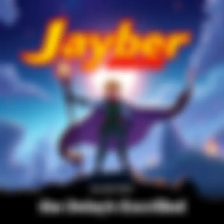 A character representing Jayber stands in a heroic pose, symbolizing his sacrifice as a backdrop of a video game world awaits the long-delayed release of Ultimate Luna.