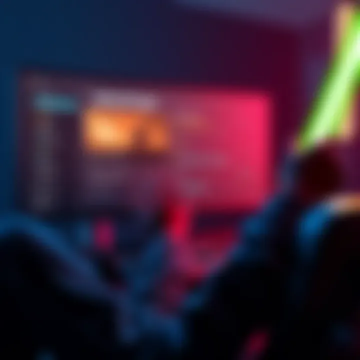 A gamer adjusting graphics settings on a computer screen while playing Jedi Survivor