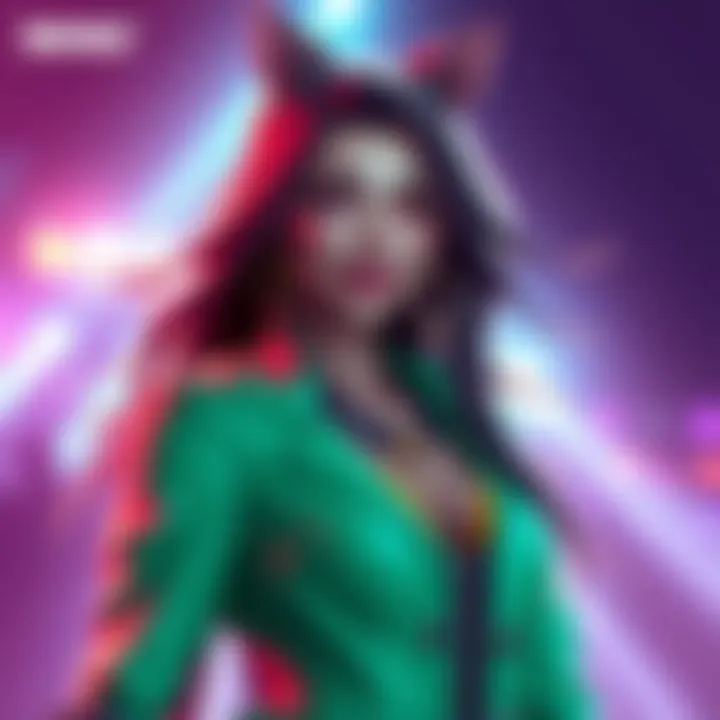 JENNIE showcasing her new Fortnite emote with vibrant graphics