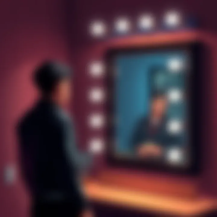 Jesse's Name Reveal A person standing in front of a mirror, looking thoughtfully at their reflection with a name tag in hand.