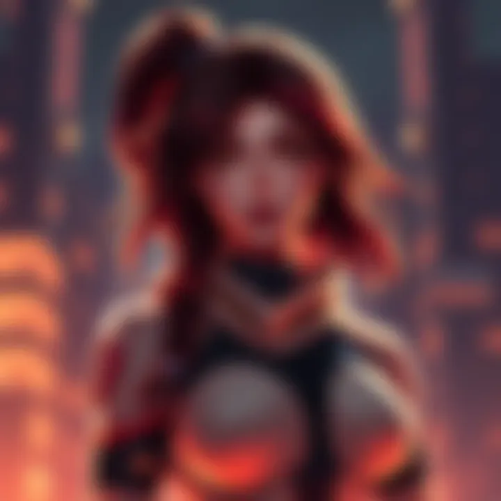 Jessica Mod Concept Art Artwork showing the Jessica mod for the Matt/Mike swap, highlighting character design and features