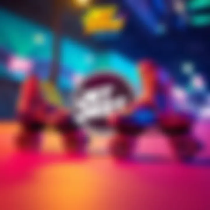 New rollerblading gear featuring bright colors and stylized designs inspired by Jet Set Radio, alongside Them Skates logo.