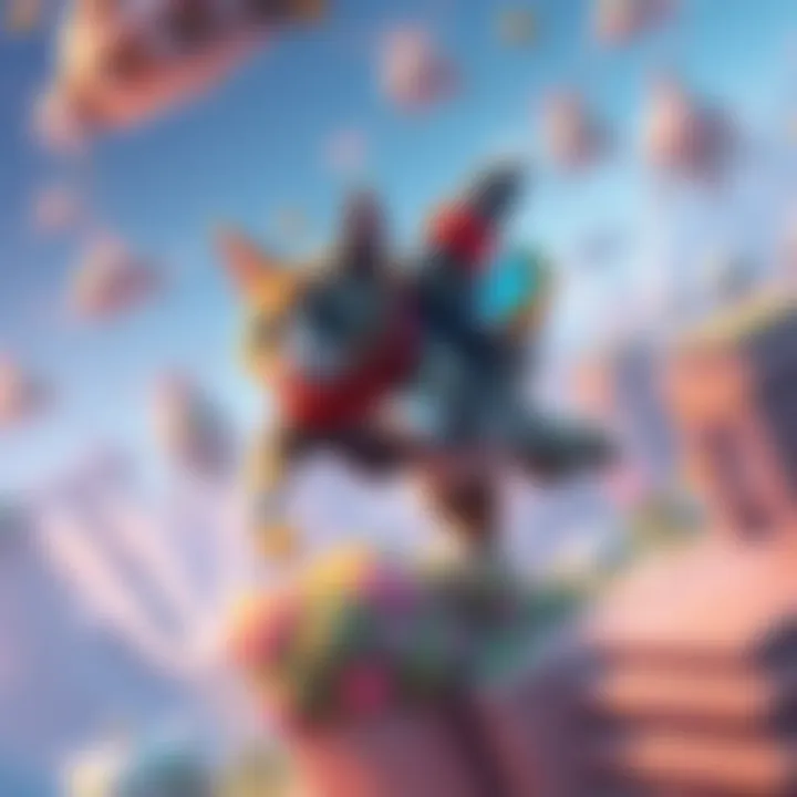 Jetpack Cat in action Jetpack Cat soaring through the air with a jetpack, showcasing her agility and small size in a colorful game setting.