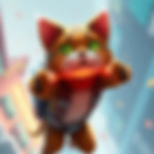 New user interface concept for Jetpack Cat showing improved grab indicator for better visibility during gameplay