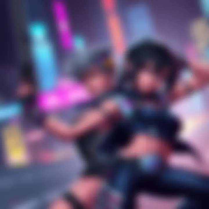 Original artwork featuring Jill and Sheva in a dynamic pose, showcasing their unique styles and personalities
