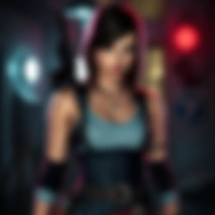 Jill Valentine in Resident Evil 5 Jill Valentine standing ready for action in her stylish outfit from Resident Evil 5