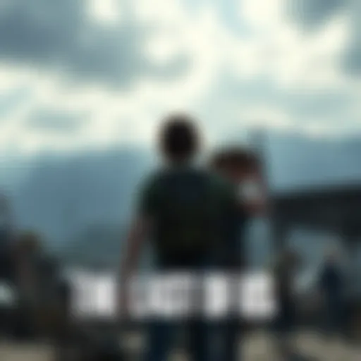 Joel and Ellie standing together in a post-apocalyptic environment, showing their strong bond and the emotional weight of Joel's choice.