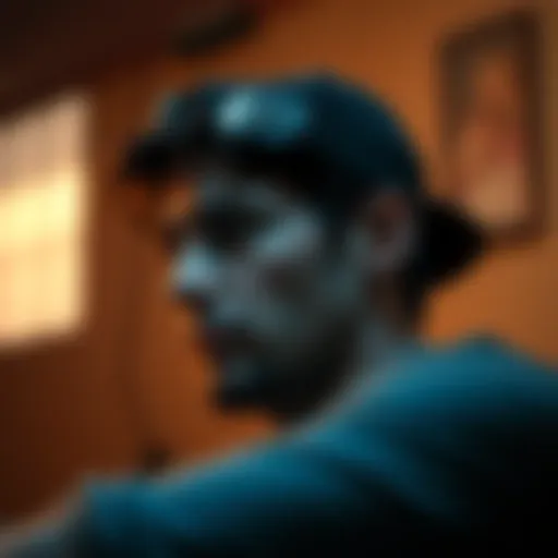 A scene showing Joel looking contemplative, with a background hinting at a supportive figure, representing Sarah's potential presence in his life.