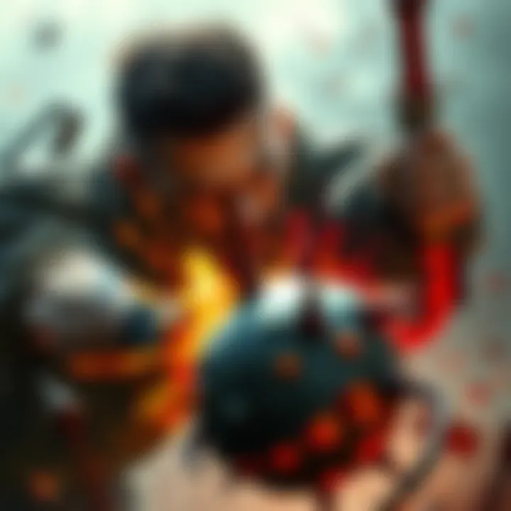 Joel smashing an infected head A character named Joel, with a determined expression, hitting an infected creature with a weapon, showcasing his struggle against the infected while hesitating to harm humans.