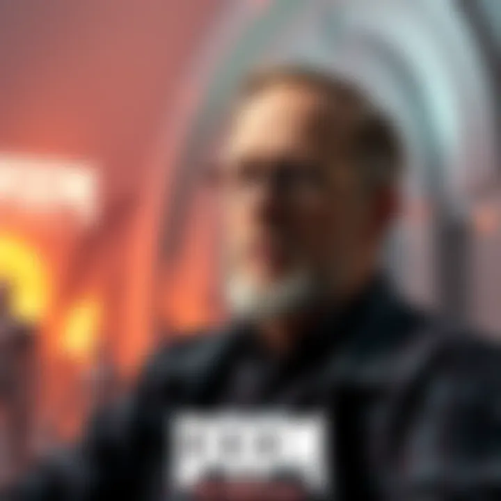 John Carmack sharing his thoughts on Doom Eternal and The Doom Awakening, with game visuals in the background