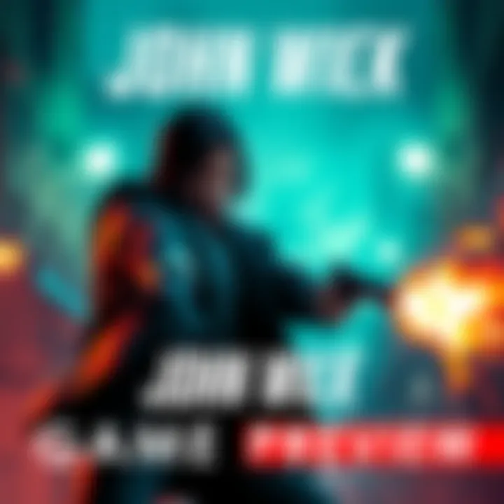 A dynamic action scene from the upcoming John Wick game featuring intense combat and stylish moves.