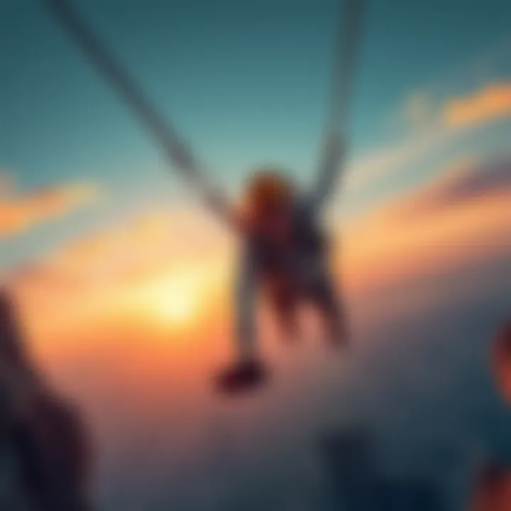 JollyIRL bungee jumping with her phone slipping from her hand mid-air