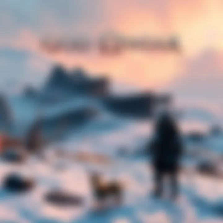 Jötnar Shrine Locations in God of War A character exploring a snowy landscape, searching for a hidden Jötnar Shrine, with ancient ruins in the background