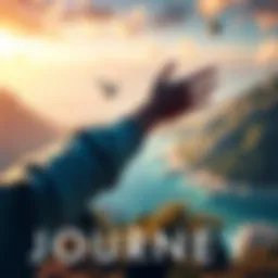 A player reaching out for assistance to earn co-op trophies in the game Journey on PS4, with a backdrop of the game's serene landscape