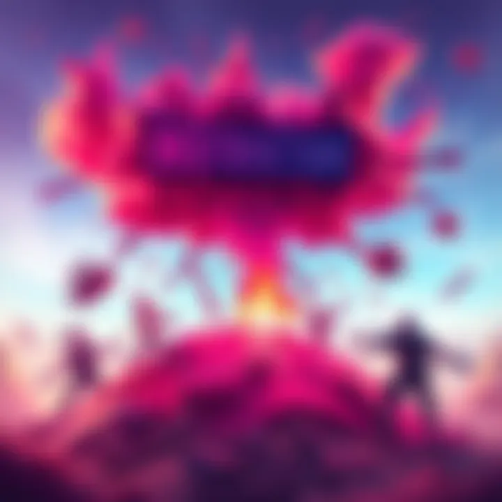 Joywave's song Destruction is featured in a vibrant Fortnite setting, highlighting fans' excitement and disappointment over its absence from the game.