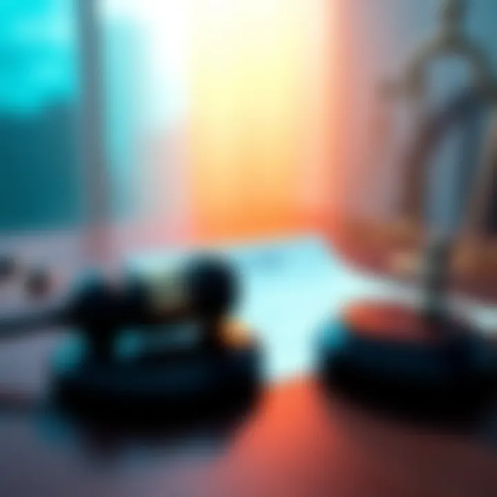 Judge Reinstates CEO A gavel resting on a table near a legal document, symbolizing a judicial decision to reinstate the CEO of a gaming studio.