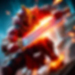 A character resembling a warrior swings a sword in a melee attack, showcasing the Omni Slash ability during a game, with bright effects around him.